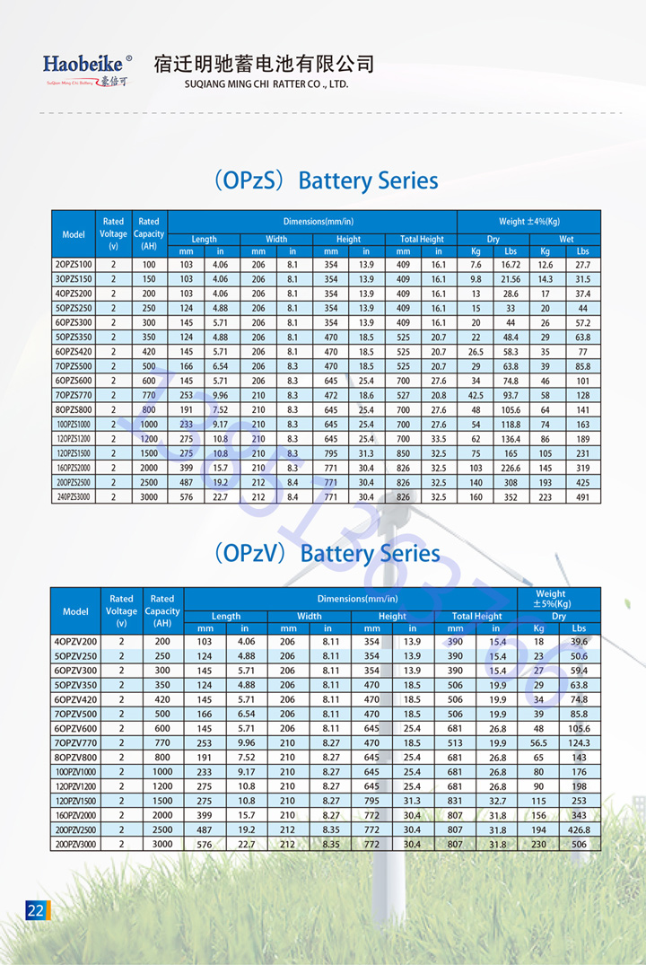 OPZV OPZS系列儲(chǔ)能蓄電池 管式長壽命蓄電池 haobeike 豪倍可 廠家供應(yīng)